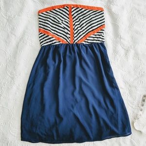 Pink Owl strapless dress